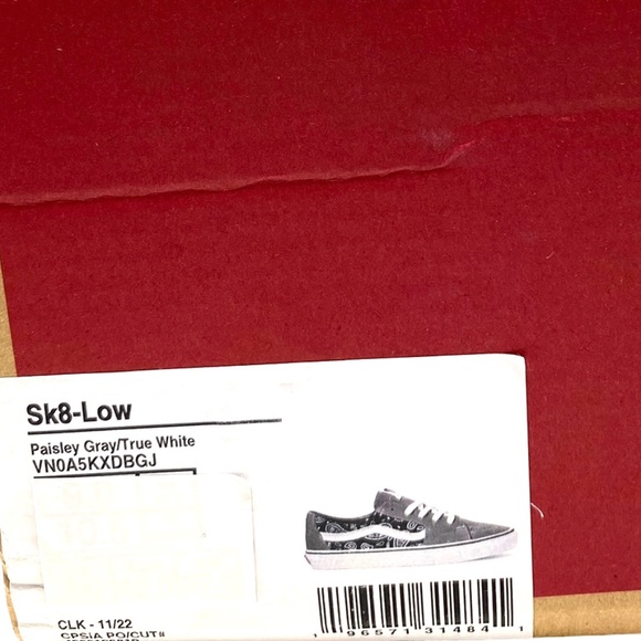 VANS Sk8-Low Shoe Suede Casual Paisley Gray Sneakers For Women Skate VN0A5KXDBGJ - Picture 9 of 10